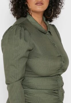 Ruched Placket Shirt Dress -CARMAKOMA Clothing Sales 3 zoom desktop 108