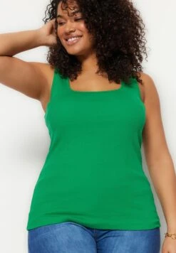 Square Neck Knitted Tank Top -CARMAKOMA Clothing Sales 3 zoom desktop 11