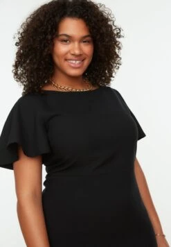 Ruffle Sleeve Knitted Dress -CARMAKOMA Clothing Sales 3 zoom desktop 111