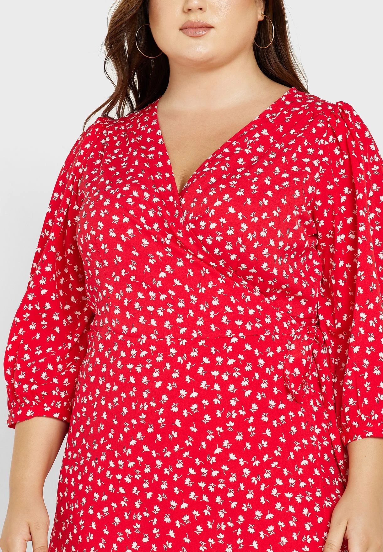 ONLY CARMAKOMA Ruffle Hem Wrap Dress 5 ONLY CARMAKOMA Ruffle Hem Wrap Dress - Image 3