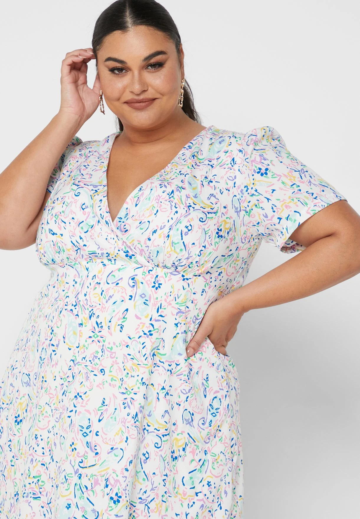 Vero Moda Curve Short Sleeve Dress 5 Vero Moda Curve Short Sleeve Dress - Image 3