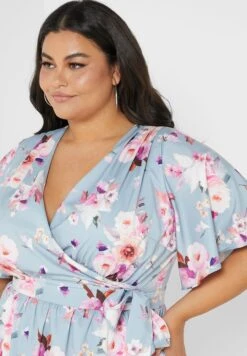 Angel Sleeve Floral Print Dress -CARMAKOMA Clothing Sales 3 zoom desktop 153