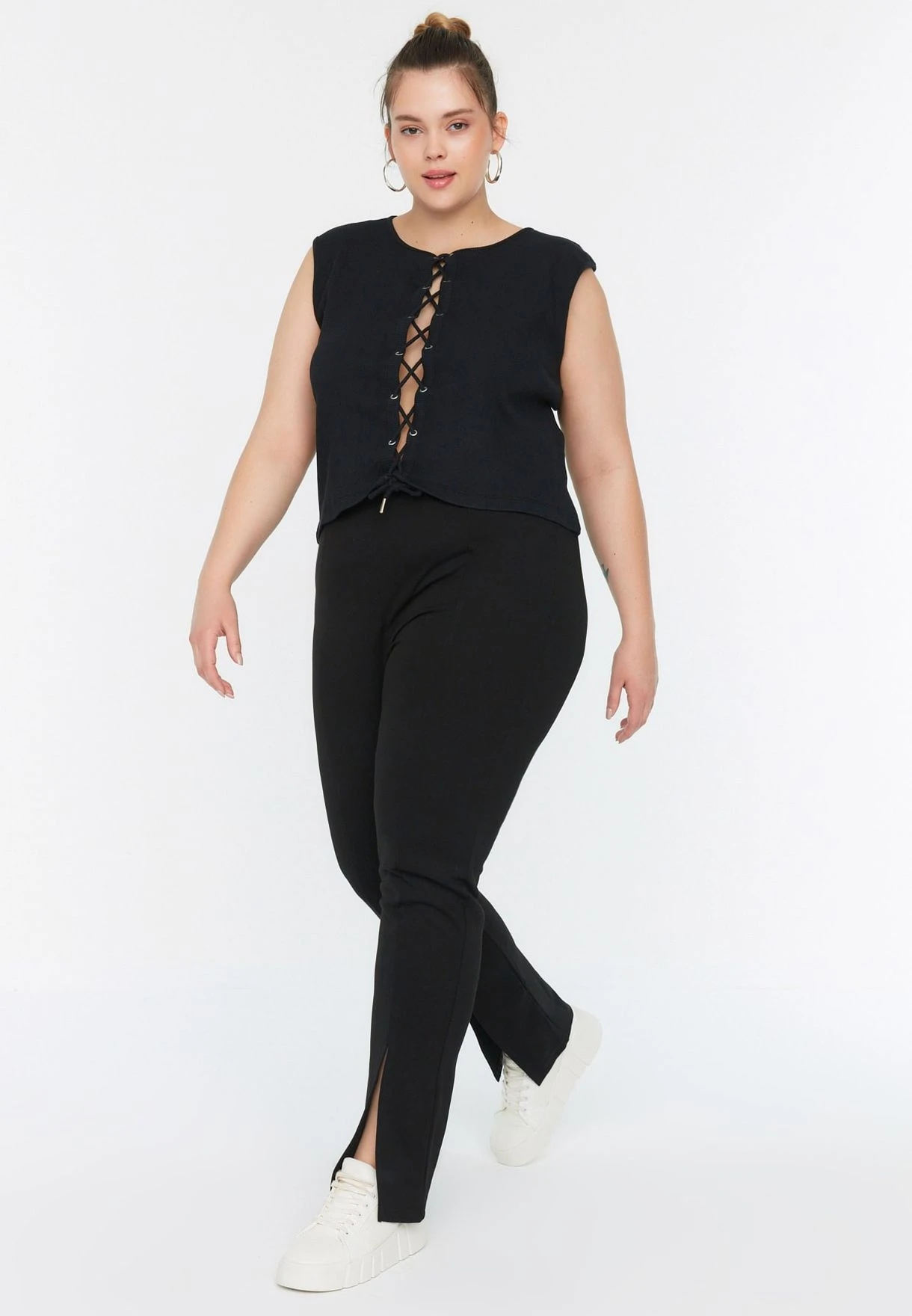 Front Slit Hem Pants 5 Front Slit Hem Pants - Image 3