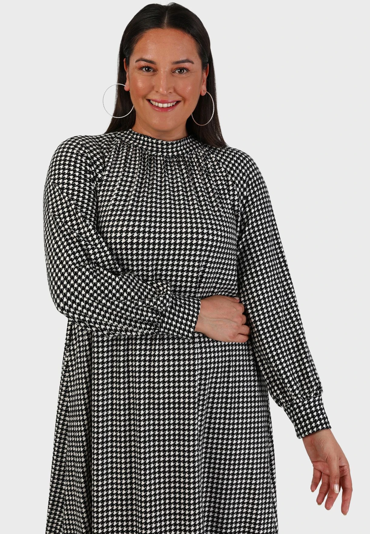 Checked Puff Sleeve Dress 5 Checked Puff Sleeve Dress - Image 3