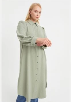 Button Down Puff Sleeve Tunic -CARMAKOMA Clothing Sales 3 zoom desktop 265