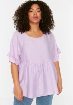 Crew Neck Ruffle Detail Top -CARMAKOMA Clothing Sales 3 zoom desktop 269