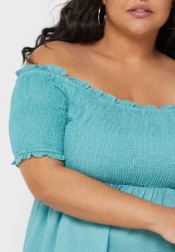 Ruched Ruffle Detail Top -CARMAKOMA Clothing Sales 3 zoom desktop 271