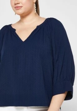 Vero Moda Curve Notched Neck Knitted Top -CARMAKOMA Clothing Sales 3 zoom desktop 285