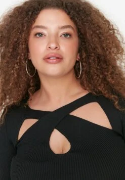 Ribbed Cut Out Detail Top 12 Ribbed Cut Out Detail Top -CARMAKOMA Clothing Sales 3 zoom desktop 289