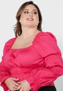 Broad Neck Shirred Top -CARMAKOMA Clothing Sales 3 zoom desktop 305