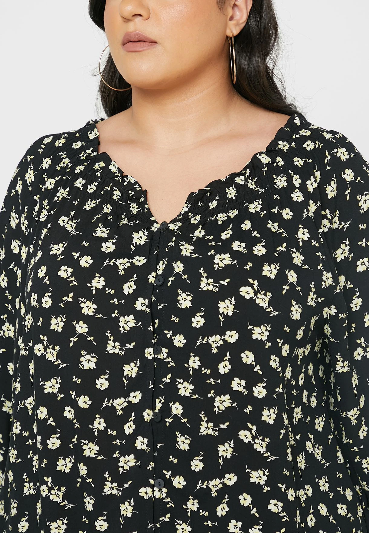 ONLY CARMAKOMA Floral Button Down Top 5 ONLY CARMAKOMA Floral Button Down Top - Image 3