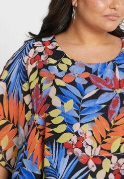 Avenue Printed Cold Shoulder Top -CARMAKOMA Clothing Sales 3 zoom desktop 345