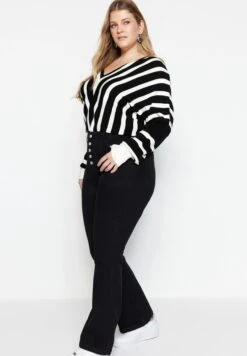 Button Flared Jeans 12 Button Flared Jeans -CARMAKOMA Clothing Sales 3 zoom desktop 375