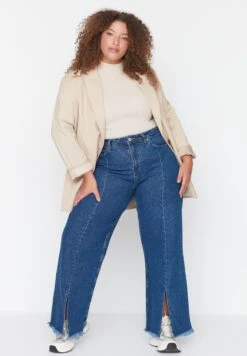 Wide Leg Slit Jeans 13 Wide Leg Slit Jeans -CARMAKOMA Clothing Sales 3 zoom desktop 376