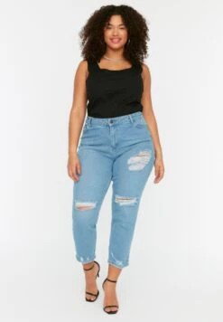 Ripped Skinny Jeans 10 Ripped Skinny Jeans -CARMAKOMA Clothing Sales 3 zoom desktop 380