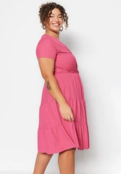 V-Neck Ruffle Dress -CARMAKOMA Clothing Sales 3 zoom desktop 68