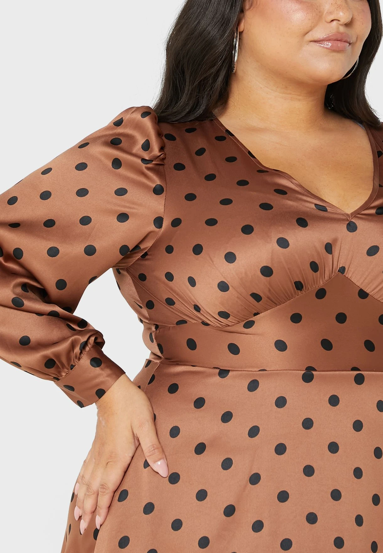 Vero Moda Curve Printed Puff Sleeve Dress 5 Vero Moda Curve Printed Puff Sleeve Dress - Image 3