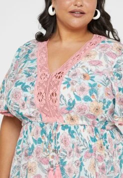 Avenue Striped Tiered Dress -CARMAKOMA Clothing Sales 3 zoom desktop 74