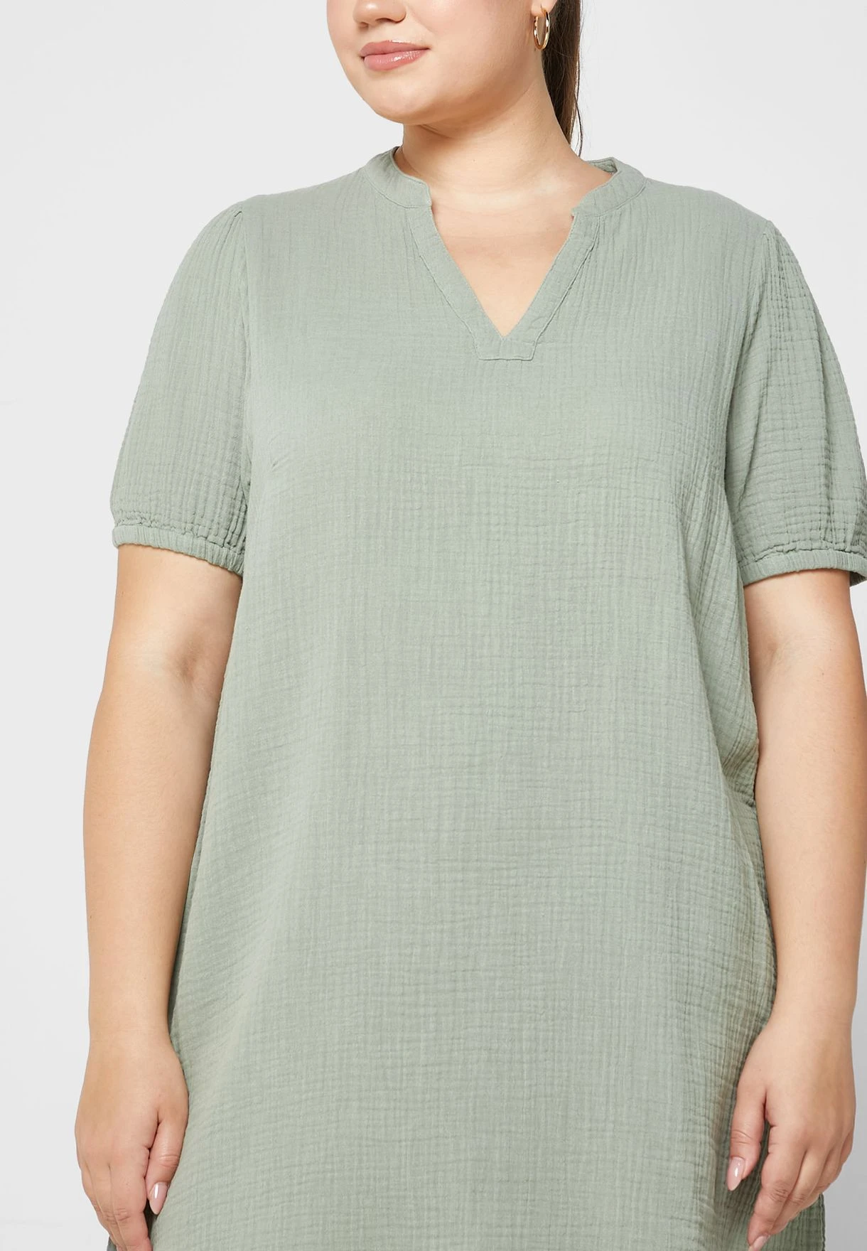 ONLY CARMAKOMA Notched Neck Tiered Dress 5 ONLY CARMAKOMA Notched Neck Tiered Dress - Image 3