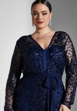 Sequin Tie Detail Dress -CARMAKOMA Clothing Sales 3 zoom desktop 82