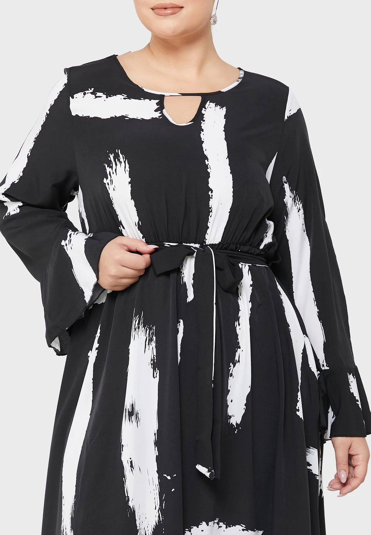 Belted Fit & Flare Dress 5 Belted Fit & Flare Dress - Image 3