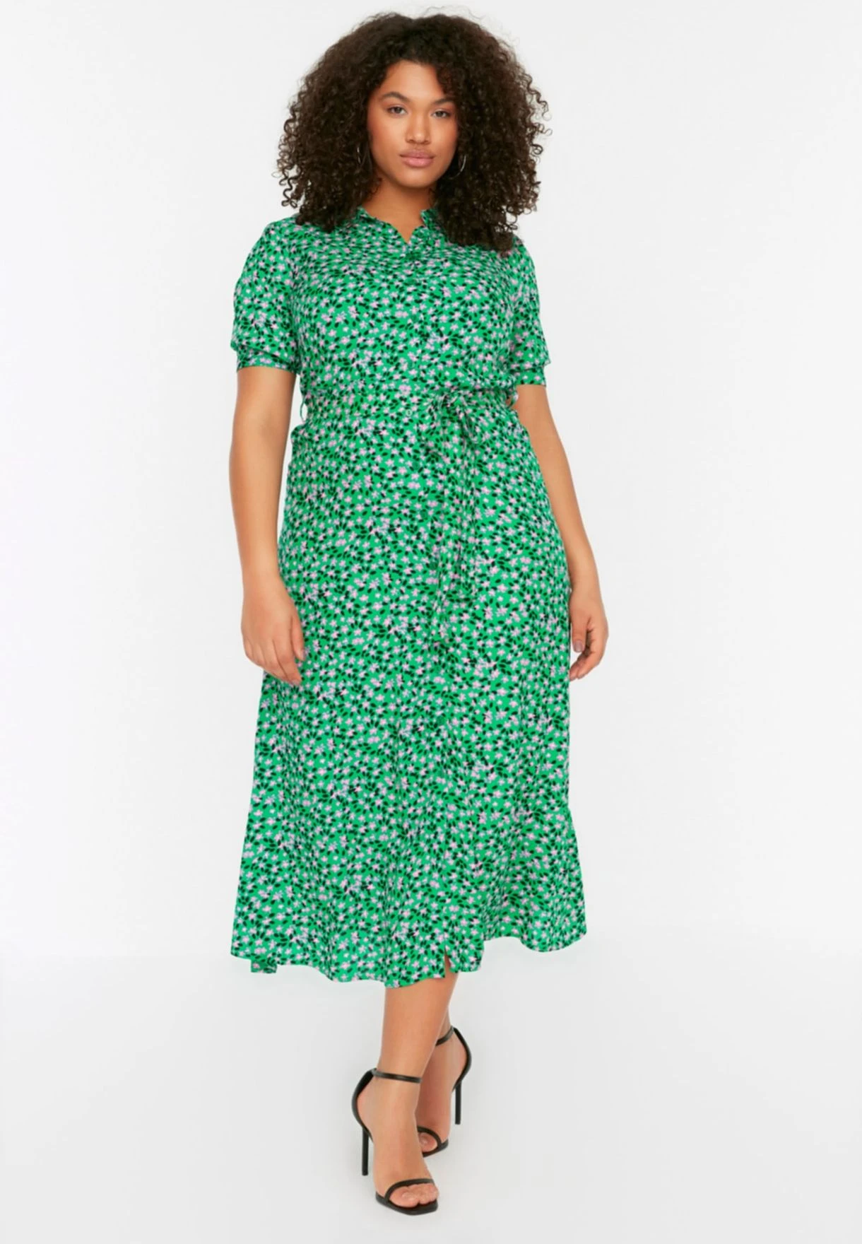 Tie Detail Floral Print Button Down Dress 5 Tie Detail Floral Print Button Down Dress - Image 3