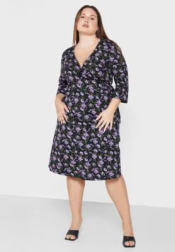 ONLY CARMAKOMA Floral Print Wrap Dress -CARMAKOMA Clothing Sales 4 zoom desktop 110