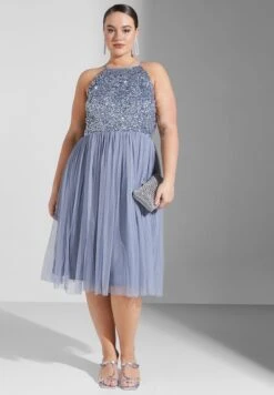 Halter Neck Tulle Sequin Detail Dress -CARMAKOMA Clothing Sales 4 zoom desktop 111