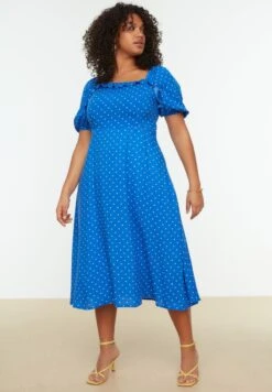 Polka Dot Ruffle Detail Dress -CARMAKOMA Clothing Sales 4 zoom desktop 112