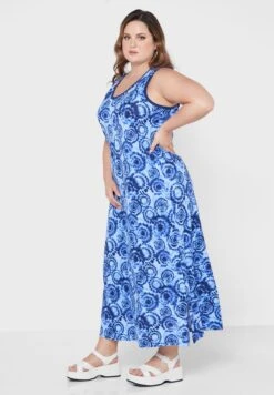 Avenue Side Split Printed Dress -CARMAKOMA Clothing Sales 4 zoom desktop 132
