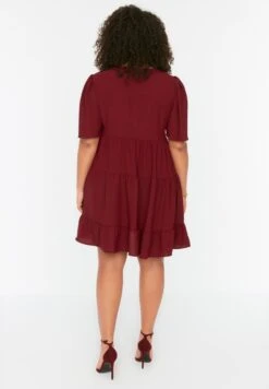 Puff Sleeve Tiered Dress 10 Puff Sleeve Tiered Dress -CARMAKOMA Clothing Sales 4 zoom desktop 156