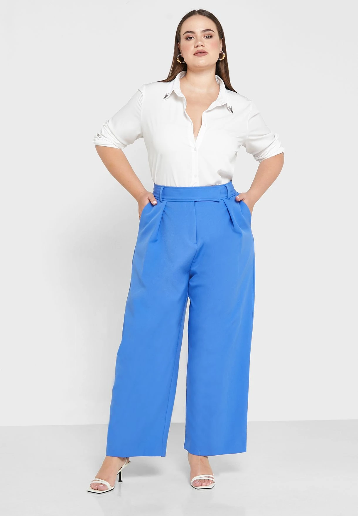 Wide Leg High Waist Trousers 6 Wide Leg High Waist Trousers - Image 4