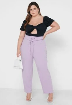 Drawstring Detail Wide Leg Pants -CARMAKOMA Clothing Sales 4 zoom desktop 196
