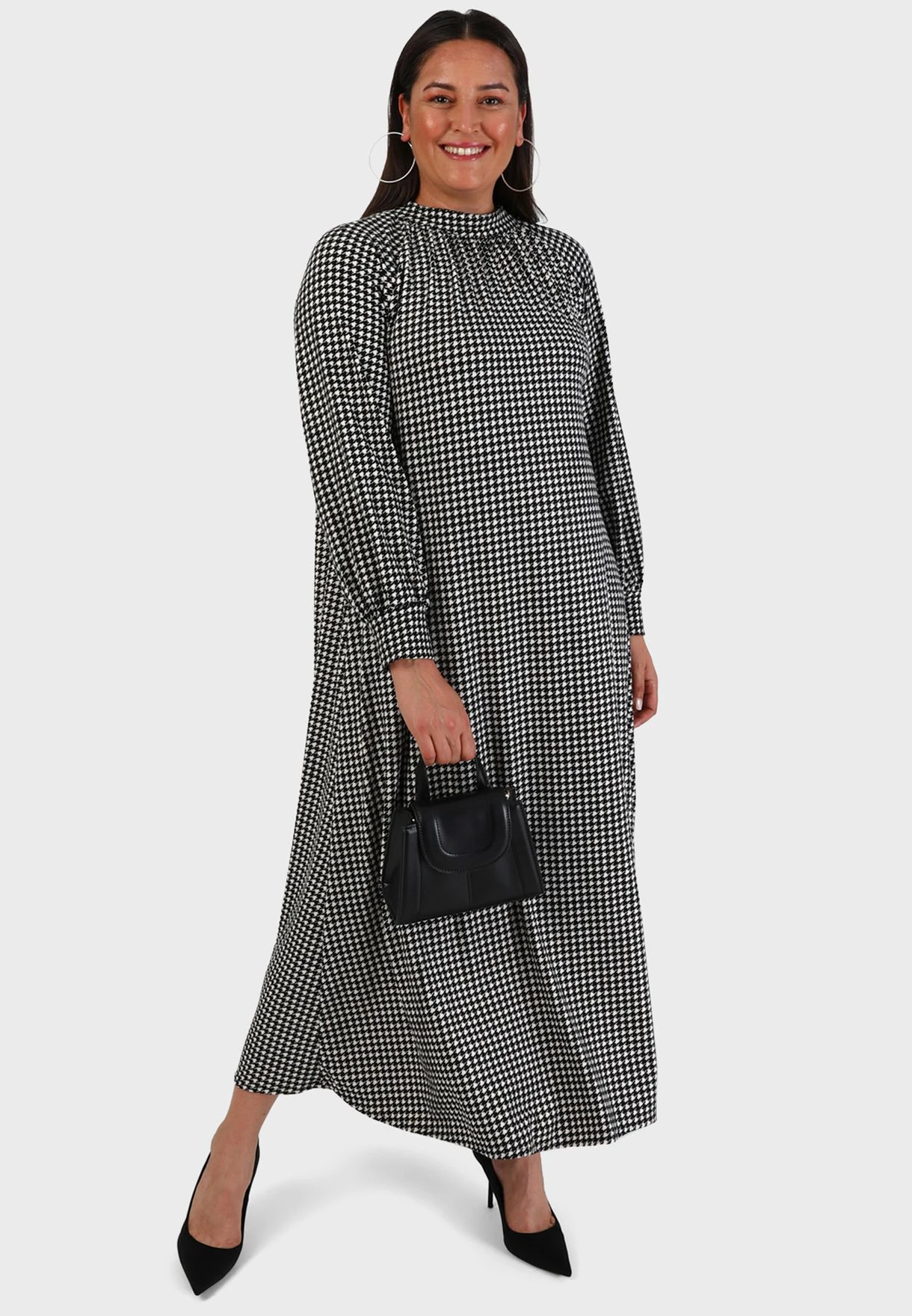 Checked Puff Sleeve Dress 6 Checked Puff Sleeve Dress - Image 4