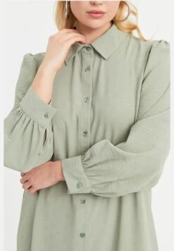 Button Down Puff Sleeve Tunic -CARMAKOMA Clothing Sales 4 zoom desktop 255