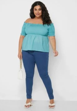 Ruched Ruffle Detail Top -CARMAKOMA Clothing Sales 4 zoom desktop 261