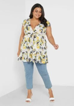 V-Neck Pleated Tunic -CARMAKOMA Clothing Sales 4 zoom desktop 266