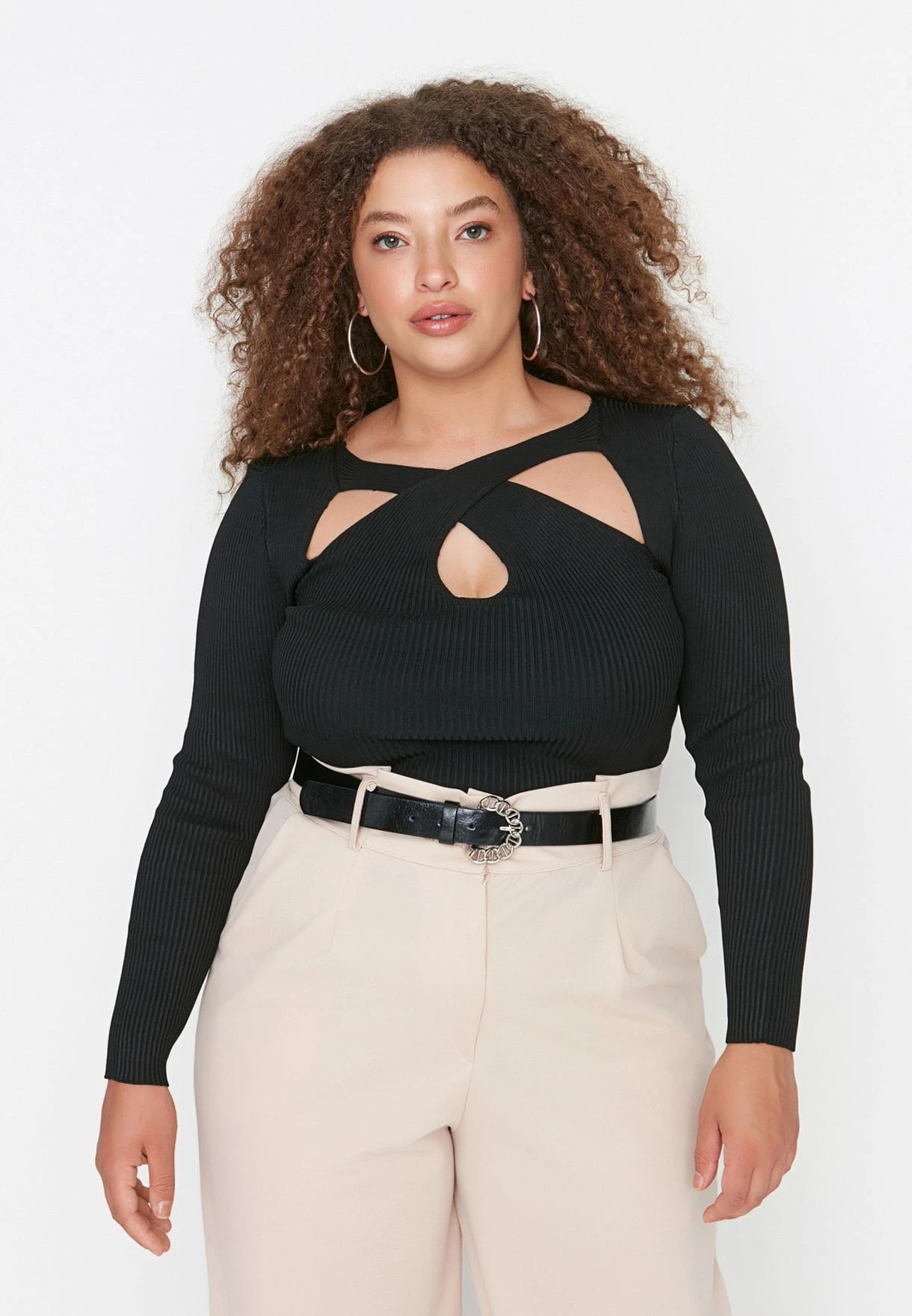 Ribbed Cut Out Detail Top 6 Ribbed Cut Out Detail Top - Image 4