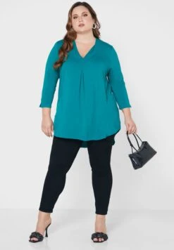 Avenue Longline V-Neck Top -CARMAKOMA Clothing Sales 4 zoom desktop 283