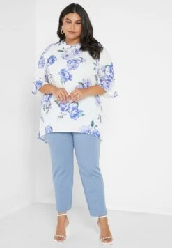 Floral Flute Sleeve Tunic -CARMAKOMA Clothing Sales 4 zoom desktop 297