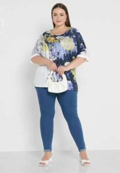 City Chic Crew Neck Printed Top -CARMAKOMA Clothing Sales 4 zoom desktop 305