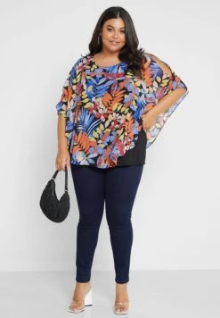 Avenue Printed Cold Shoulder Top -CARMAKOMA Clothing Sales 4 zoom desktop 332