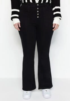 Button Flared Jeans 13 Button Flared Jeans -CARMAKOMA Clothing Sales 4 zoom desktop 359