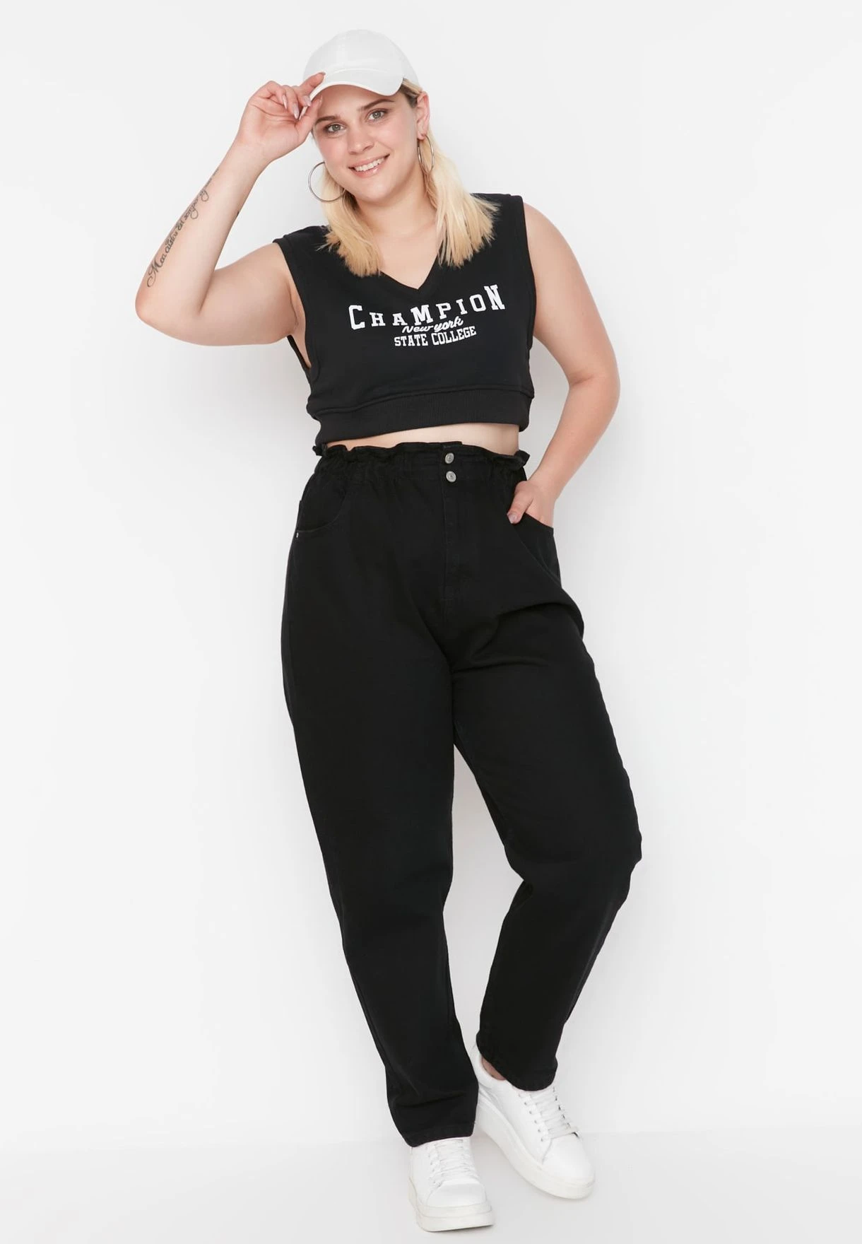 Button Detail Straight Jeans 6 Button Detail Straight Jeans - Image 4