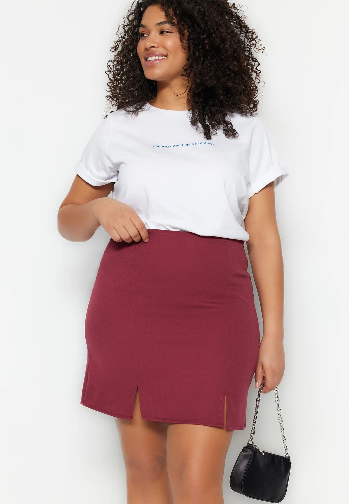 High Waist Slit Detail Skirt 5 High Waist Slit Detail Skirt - Image 4