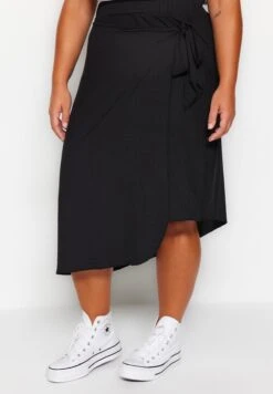 Side Tie Detail Knitted Skirt -CARMAKOMA Clothing Sales 4 zoom desktop 389