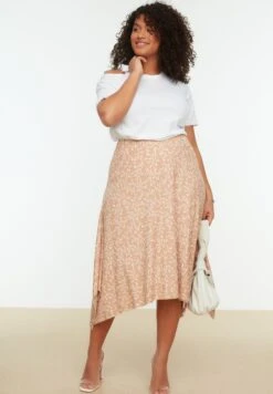 Asymmetric Floral Print Midi Skirt 11 Asymmetric Floral Print Midi Skirt -CARMAKOMA Clothing Sales 4 zoom desktop 402