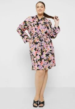 Vero Moda Curve Tie Detail Floral Shirt Dress -CARMAKOMA Clothing Sales 4 zoom desktop 63