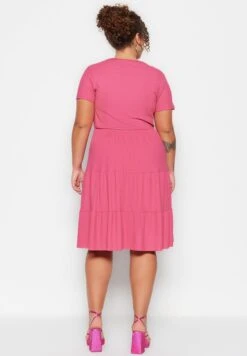 V-Neck Ruffle Dress -CARMAKOMA Clothing Sales 4 zoom desktop 65