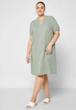 ONLY CARMAKOMA Notched Neck Tiered Dress 9 ONLY CARMAKOMA Notched Neck Tiered Dress -CARMAKOMA Clothing Sales 4 zoom desktop 77